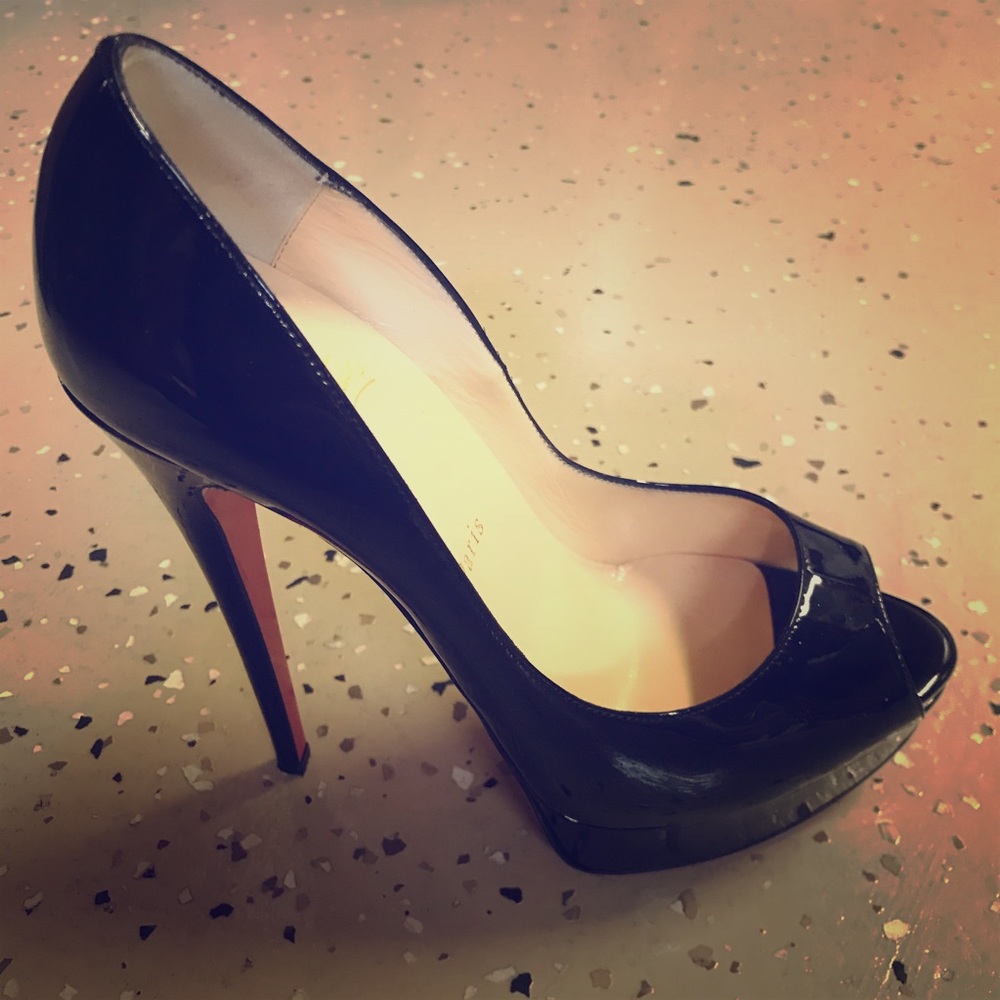 Christian Louboutin Peep-Toe Platform Pump